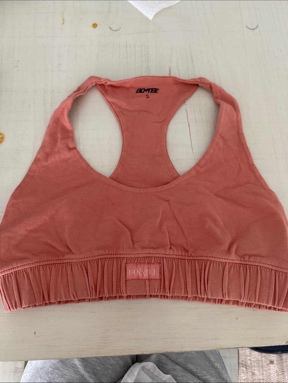 Bo&tee Coral Racerback Sports Bralette